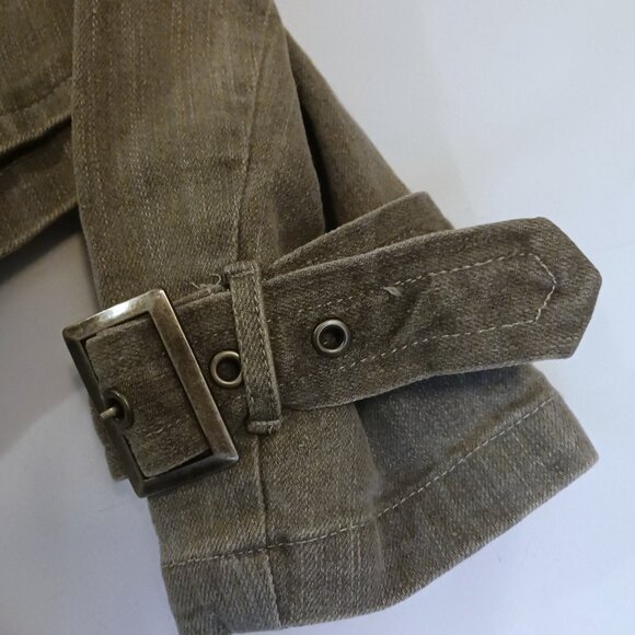 Women's Size Large Katherine Barclay Grey Jean Jacket - Picture 8 of 10